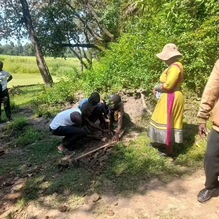 Our CEO leading Youths to plant Native Trees Around Waterways